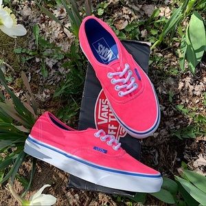 NIB HTF Vans ‘13 Authentic Pink Washed Twill Skate